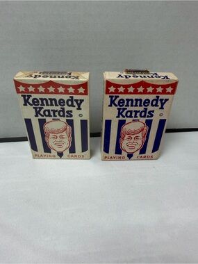 Kennedy Kards 1963 JFK Playing Cards. Used, Complete 52 Cards Each Deck vtg